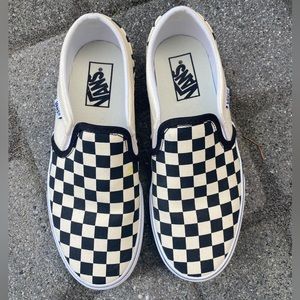Vans Checkered Black & White Slip Ons